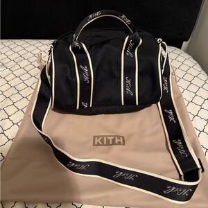 Kith Black Minu Duffle bag with Logo strap